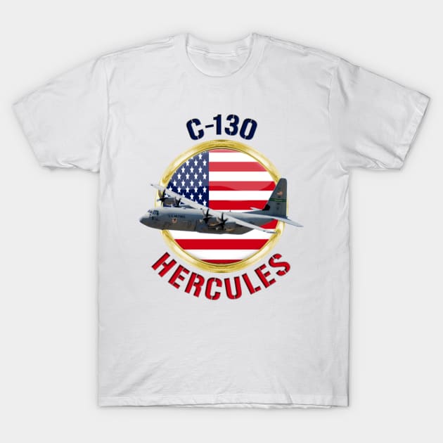 C-130 Hercules USA T-Shirt by MilMerchant